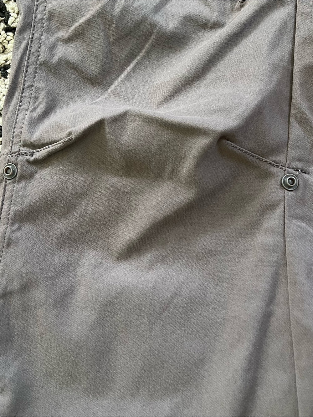 PrAna Halle Pants Grey Moonrock Roll Up Hiking Convertible Women’s 12 New - Picture 7 of 16